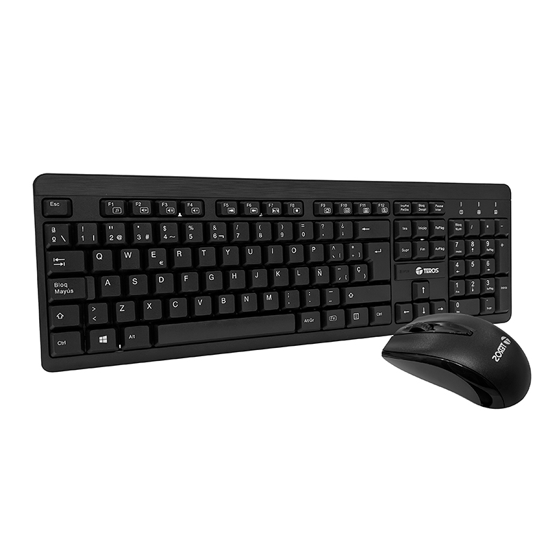 Kit Inalámbrico Teclado + Mouse TEROS TE-4061N receptor nano USB