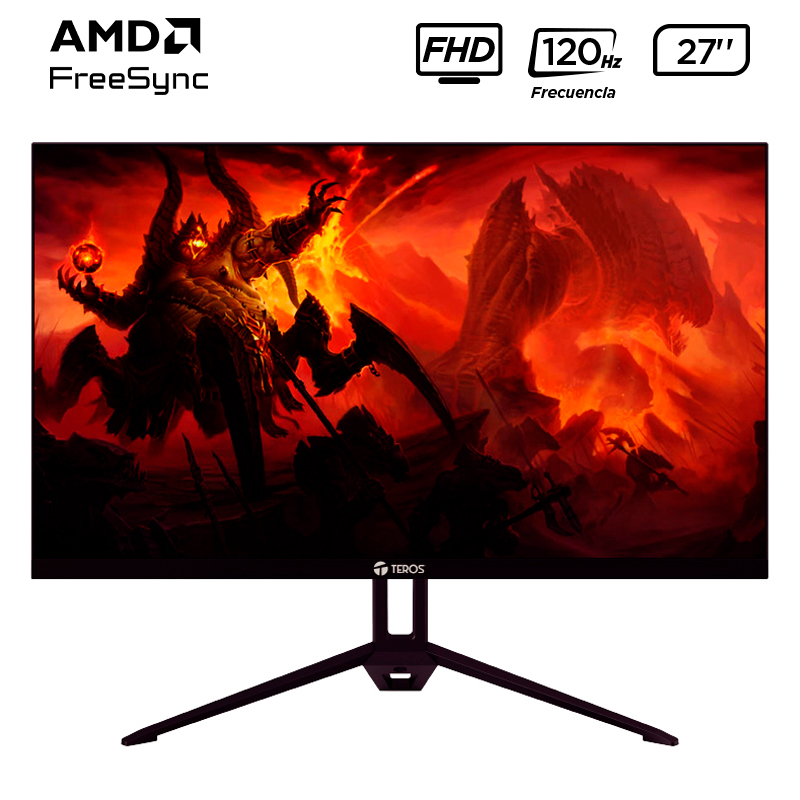 Monitor plano TEROS TE-2713S, 27″ FHD IPS, HDMI, DP